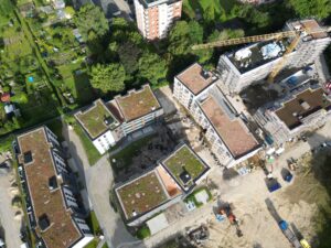 Read more about the article Grün, wohnlich, einladend – das Quartier nimmt Gestalt an